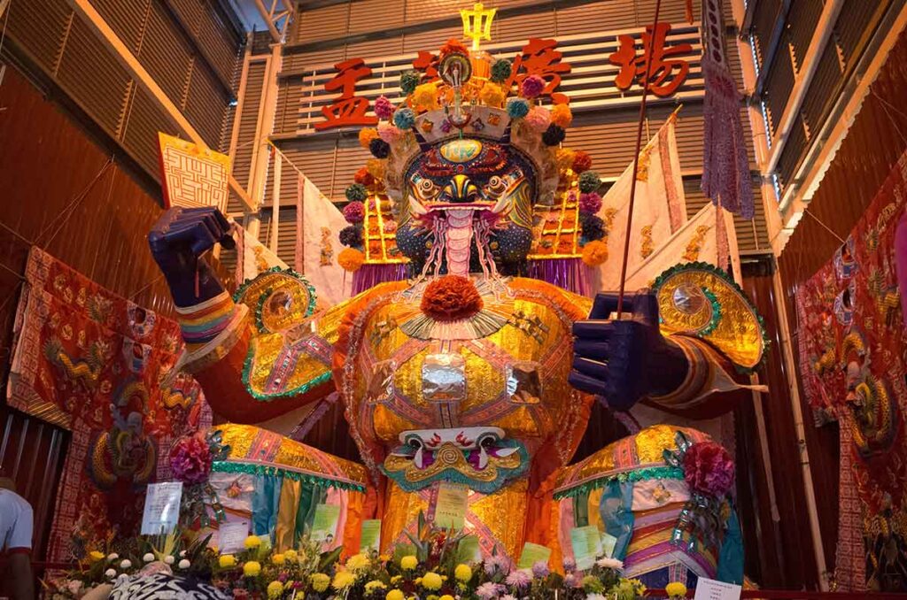 The Dai She Ye paper effigy in Penang during the Hungry Ghost